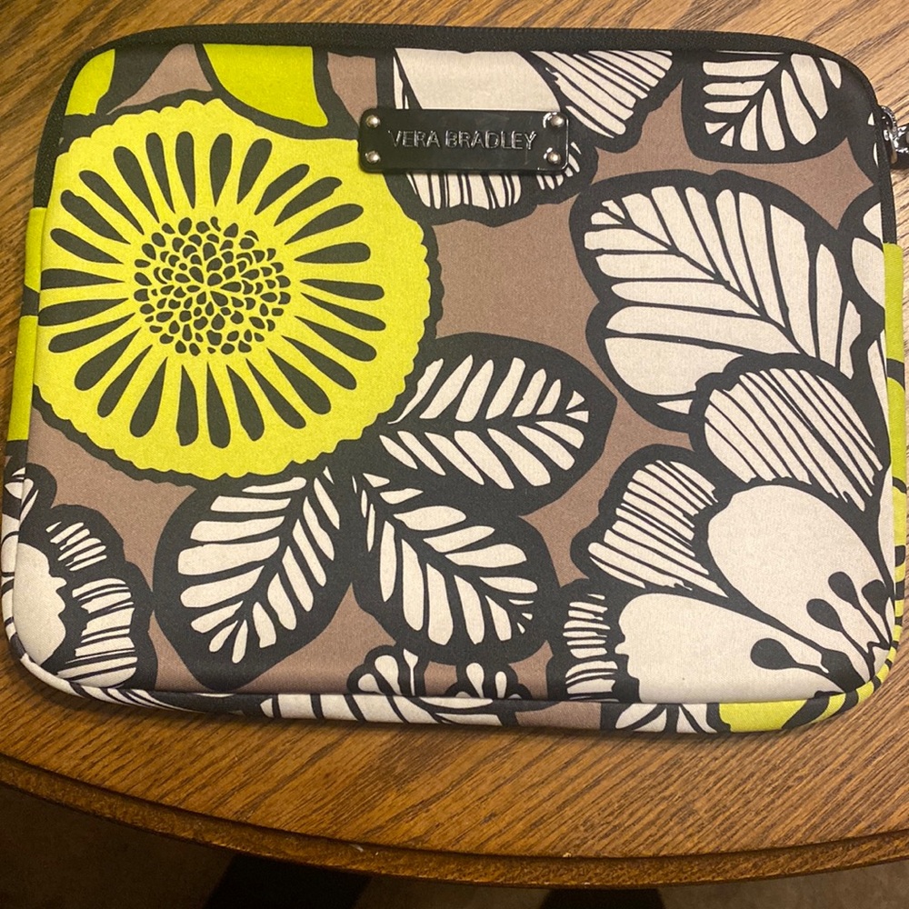 Vera Bradley Citron Neoprene Zippered Tech Sleeve